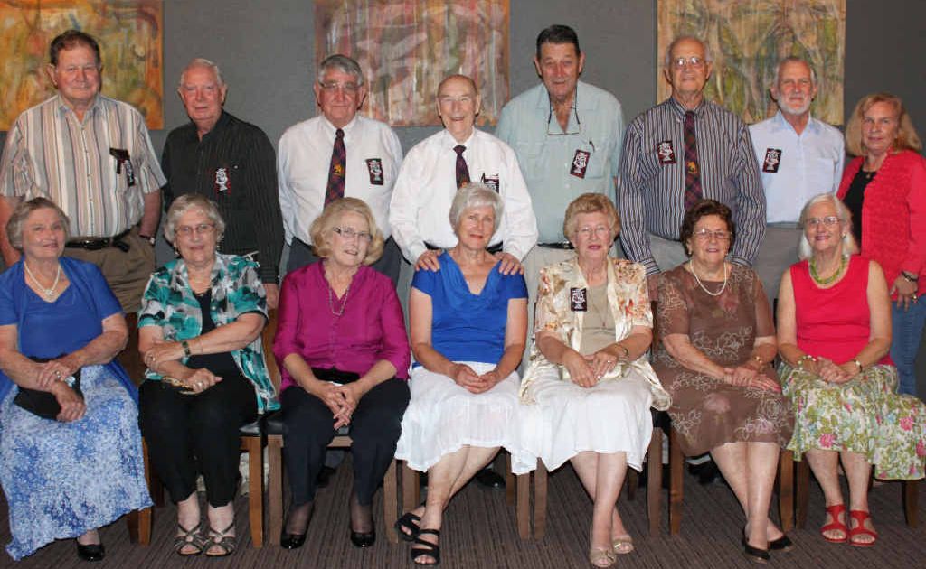 Class of 1952: Robert Armstrong, Leigh Wynne, Tony Tait, Col Gilmore, Malcolm Neill, Darryl Hutton, Alistair Kennedy and Heather Scurr. Seated: Deirdre Counsell, Denice Armstrong, Laura Tait, Jan Gilmore, Lynne Caithness, Zita Hutton, Jennifer Kennedy. Class of 1952: Robert Armstrong, Leigh Wynne, Tony Tait, Col Gilmore, Malcolm Neill, Darryl Hutton, Alistair Kennedy and Heather Scurr. Seated: Deirdre Counsell, Denice Armstrong, Laura Tait, Jan Gilmore, Lynne Caithness, Zita Hutton, Jennifer Kennedy.